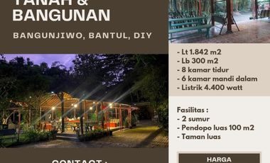 Dijual Bangunan Guest House di Bangunjiwo Kasihan Bantul Jogja