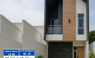 Rumah 2 lantai + Rooftop Cantik dekat halte busway adam malik