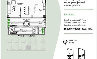 Departamento de 3 ambientes en Alquiler en Palermo