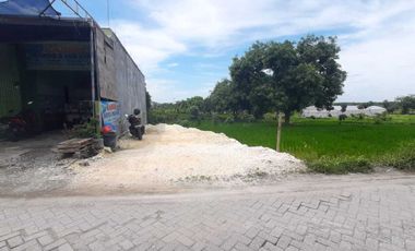 Tanah murah Jl. Raya Banjarsari Manyar Gresik Dijual cpt B.U Poll SHM