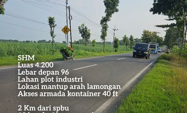 Tanah dijual di Mantup, Lamongan, Jawa Timur