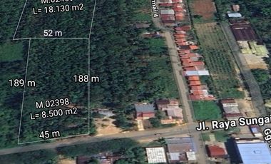 Di jual tanah Tepi Jalan Raya Sungai Kakap Pal 9