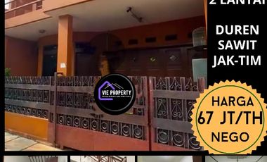 DISEWAKAN RUMAH 2 LANTAI SIAP HUNI DI PONDOK KELAPA DUREN SAWIT JAKTIM