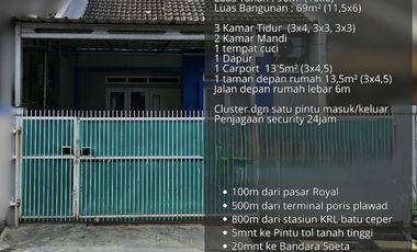 Rumah 1 lantai strategis di Taman Royal dekat stasiun batuceper