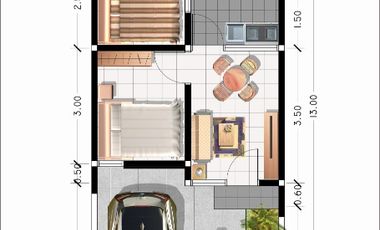 Rumah barat surabaya 3 kamar tidur bebas banjir harga 300 jutaan