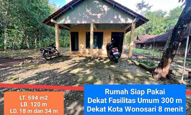 Jual Rumah murah dekat kota Wonosari Gunung Kidul Bonus Tanah Luas