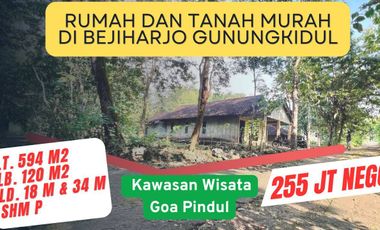 Jual Rumah murah dekat kota Wonosari Gunung Kidul Bonus Tanah Luas