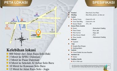 Rumah Siap Huni Minimalis Mewah Dekat Solo baru Dar Al Iman Baki