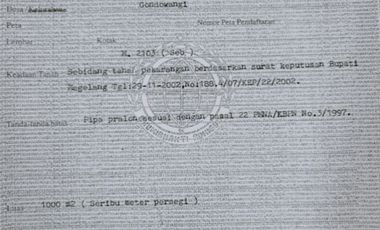 TANAH 1000M JL. BLABAK SAWANGAN KETEP MAGELANG