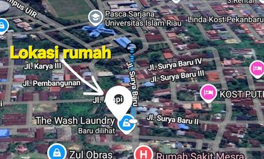 Rumah besar murah dekat Kampus UIR Marpoyan