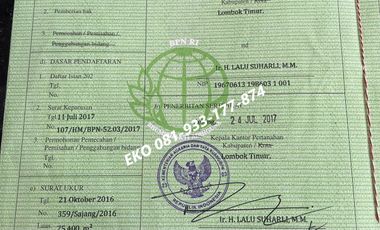 Dijual Cepat Tanah di Sembalun Full View Gunung Rinjani