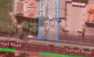 Tanah Jalan utama Sunset road akses jalan 20 meter