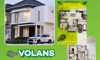 Cluster Townhouse besar 5 kamar tidur fasilitas kolam renang dll