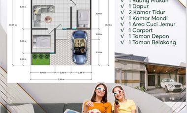 JUAL RUMAH BARU 400 JUTA TYPE 45/72 MAYANG - GENTAN