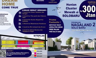 Jual Rumah Baru 426 Juta NAGALAND 2 SOLOBARU Type 40/60