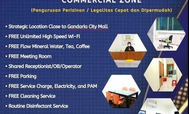 Disewakan Ruang Kantor Murah Area Strategis dekat Gandaria City Jaksel