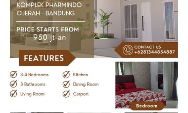 Di Jual Rumah 2 Lantai Akses Mudah Di Komplek Pharmindo Bandung