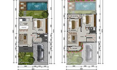 [PRM-009.BRM] Dijual Inden Modern Villa 3 Bedrooms di Dalung, Badung