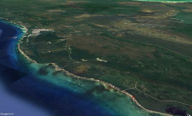 Venta Terreno frente al mar en Mahahual Q. Roo.