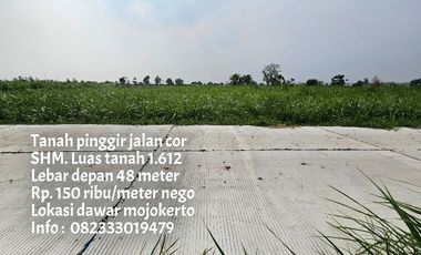 Sangat murah tanah pinggir jalan cor row 6 meter