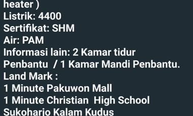 dijual rumah bagus lokasi dekat mall pakuwon solo baru