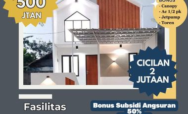 Rumah 1 lantai serasa 2 lantai