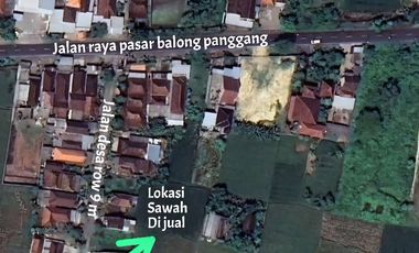 Tanah sawah dekat pasar balong panggang
