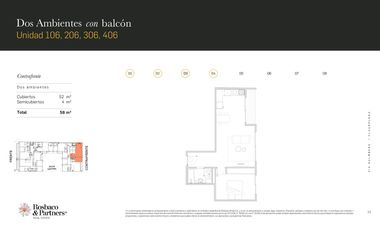 Departamento 2 ambientes al contrafrente en venta - Villa Urquiza