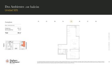 Departamento 2 ambientes al contrafrente en venta - Villa Urquiza