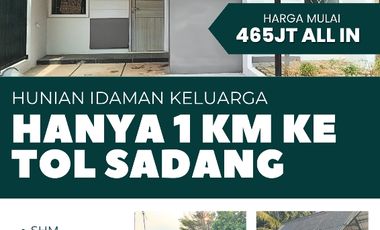 5 MENIT KE TOL SADANG, CLUSTER MINIMALIS