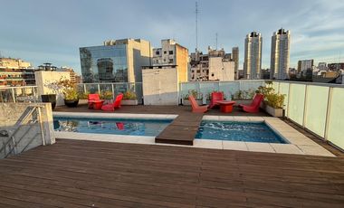 MONOAMBIENTE AMOBLADO en PALERMO con BALCON y PILETA