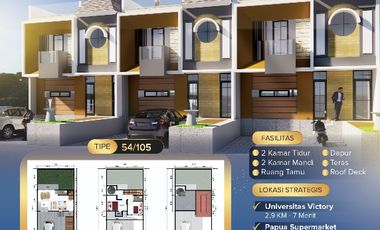 DI JUAL RUMAH MEWAH 2 LANTAI KOTA SORONG BEBAS BANJIR