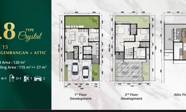 Rumah Baru Siap Huni 3 Lantai Attic Room Dekat AEON Mall & IKEA JGC