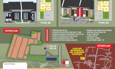 Rumah subsidi Bumirejo Mungkid Magelang hanya 2jt angsuran 1jt