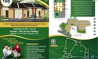Rumah subsidi murah Banyuurip purworejo hanya 2jt angsuran 1jt