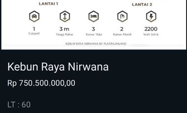 Rumah 2 lantai di kota Bogor