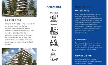 Venta departamento en Pozo 3 amb/ con cochera. FINANCIACION