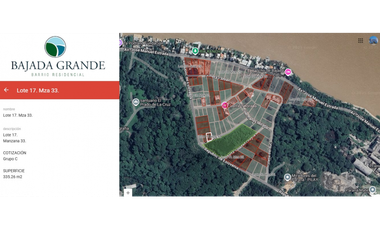 EN VENTA LOTE EN BARRIO RESIDENCIAL BAJADA GRANDE