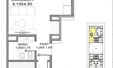 Departamento 2 ambientes a estrenar