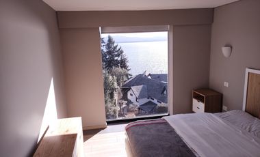 Vista al lago apto turismo en Melipal, Bariloche, en venta propiedad exclusiva de diseÃ±o