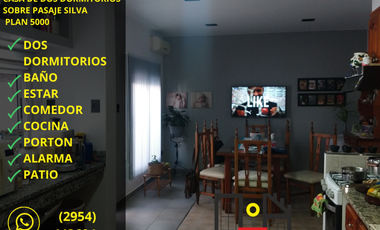 A LA VENTA -  HERMOSA CASA DE DOS DORMITORIOS EN PLAN 5000, SANTA ROSA, LA PAMPA
