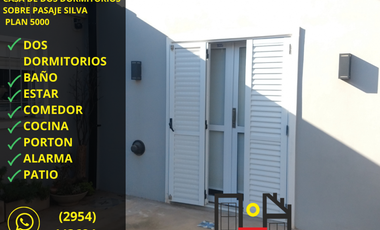A LA VENTA -  HERMOSA CASA DE DOS DORMITORIOS EN PLAN 5000, SANTA ROSA, LA PAMPA