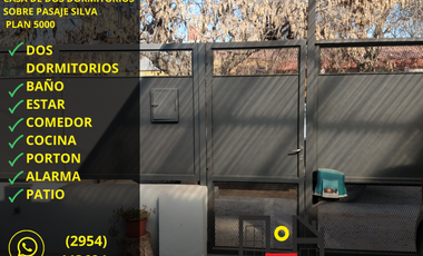 A LA VENTA -  HERMOSA CASA DE DOS DORMITORIOS EN PLAN 5000, SANTA ROSA, LA PAMPA