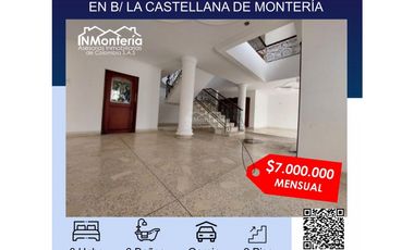 SE ARRIENDA CASA DE DOS PISOS EN ZONA NORTE DE MONTERIA