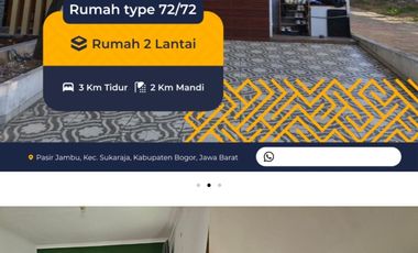 Rumah Murah 2 Lantai Dekat Stasiun Cilebut Bogor