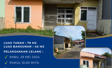 Dijual Melalui Proses Lelang HT Perum Villa Pelita Asri, Jl. Goa Ria