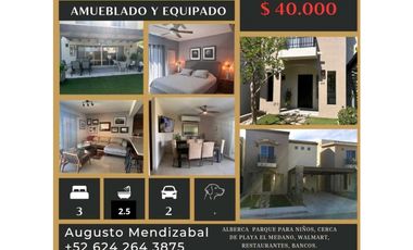 Casa en renta Cabo del Mar. El Tezal. Cabo San Lucas