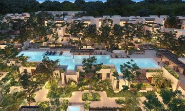 DEPARTAMENTO EN VENTA EN GRAN TULUM, ZONA PRIVILEGIADA A POCOS MINUTOS DE LA PLAYA.