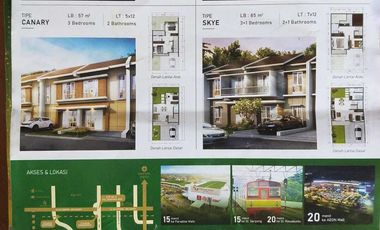 Di Jual Rumah 2 Lantai Tipe CANARY di Paradise serpong city