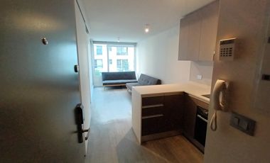 ARRIENDO Departamento 1D1B semi amoblado, Metro Chile España